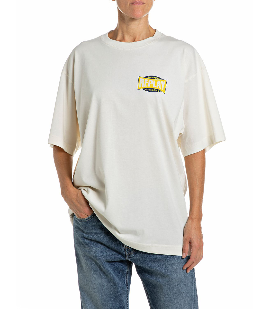 バックプリント オーバーサイズ Tシャツ 詳細画像 ホワイト 1